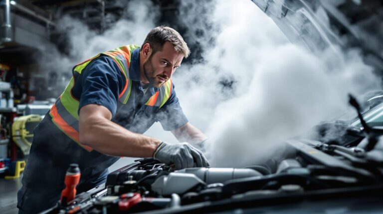pourquoi une voiture fume blanc
